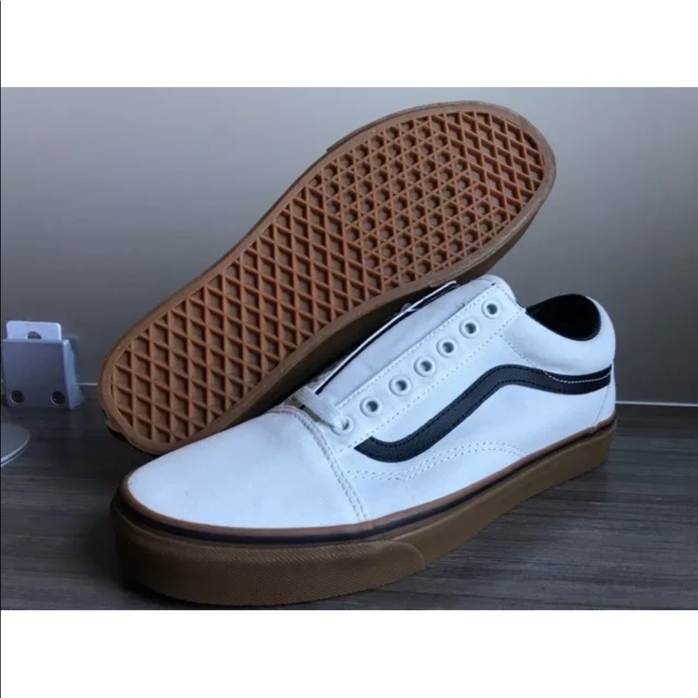Vans Women’s Old Skool Gum Blanc De Blanc/Black - Picture 5 of 8